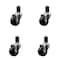 Service Caster 3'' SS Phenolic Wheel Swivel 1-5/8'' Expanding Stem Caster Set, 4PK SCC-SSEX20S314-PHS-158-4 - alternate 1